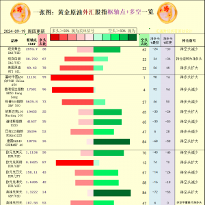 一张图：2024/9/19黄金原油外汇股指“枢纽点+多空持仓信号”一览 ...