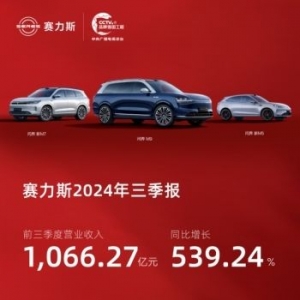 赛力斯发布三季报：前三季营收1066.27亿元，新能源车销量316713辆 ...