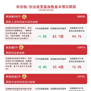 双创板块延续调整，关注创业板ETF（159915）、科创板50ETF（588080）等产品未来动向 ...