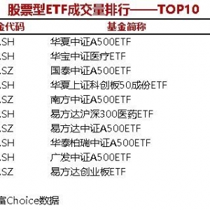7只股票型ETF成交量超3000万手，华夏中证A500ETF成交5053.38万手