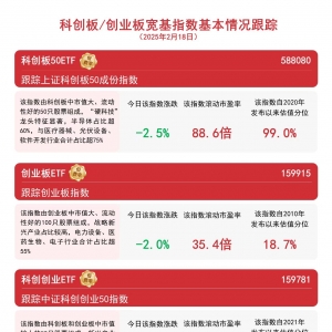 双创板块承压，关注创业板ETF(159915)、科创板50ETF(588080)等产品未来动向 ...