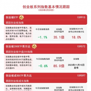 创业板延续调整，关注创业板200ETF易方达（159572）、创业板ETF（159915）等产品投资 ...