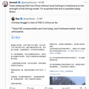 特斯拉FSD入华 马斯克回应：通过网络视频学习中国路况