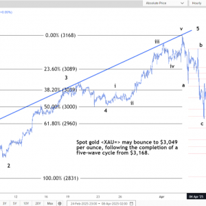 技术分析：现货黄金或反弹至3049美元