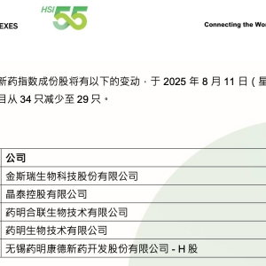 港股两大翻倍牛指迎重磅调整：药明系等CXO公司被剔除