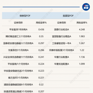 FOF基金重回高胜率节奏，多只基金单周收益率超4%，这个方向依然备受关注 ...