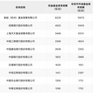 上半年基金代销百强名单出炉！蚂蚁基金、招商银行和天天基金排名前三，增量资金加速入 ...