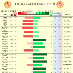 一张图：2025年9月17日黄金原油外汇股指“枢纽点+多空持仓信号”一览 ...