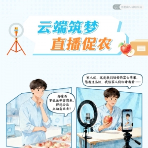 【我在老区“种”青春· AI漫画】云端筑梦 直播促农