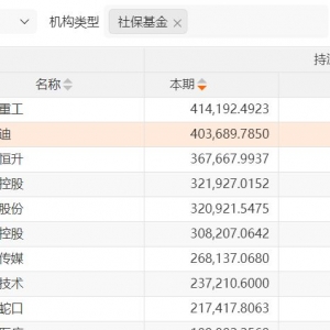 社保基金2025三季报持仓动向曝光：重仓高端制造与周期龙头，新进基建新能源消费标的 ...