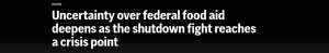 全球媒体聚焦︱美媒：政府关门超一个月 食品救济不确定性增加 ...