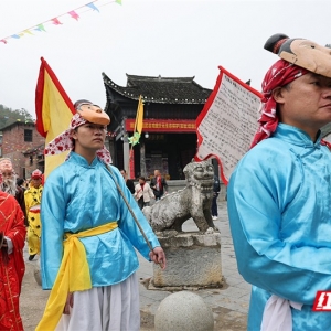组图 | 临武上演国家级非遗项目“临武傩戏” 祈福国泰民安