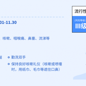 湖南省2025年11月疾病风险综合预报及防疫指数发布