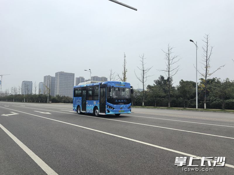 在望城月亮岛片区，“打公交”像“打的”一样方便。 长沙晚报全媒体记者 邓艳红 摄