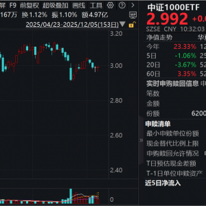 中证1000ETF（159845）开盘一小时成交额超5亿元，远超同标的指数产品，盘中探底回升翻 ...