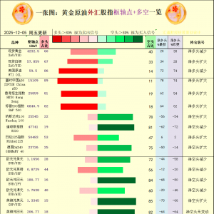 一张图：2025年12月5日黄金原油外汇股指“枢纽点+多空持仓信号”一览 ...
