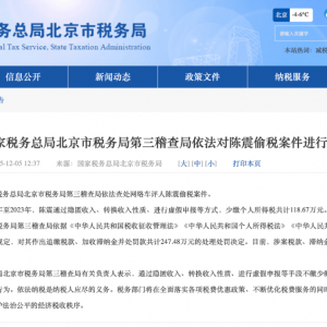网络车评人陈震偷税追缴并罚共计247.48万元！目前，涉案税款、滞纳金及罚款均已追缴入 ...