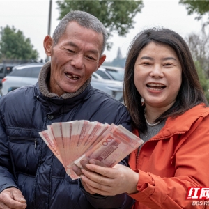 【每日一图@湖南】滞销橙子变了现，村民分钱笑开颜