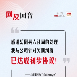 网友回音丨已就欠薪问题达成初步协议，感谢岳阳县人社局的处理！ ...