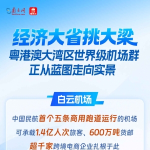 经济大省挑大梁丨粤港澳大湾区世界级机场群正从蓝图走向实景 ...
