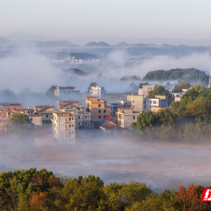 嘉禾县：冬日晨曦美如画