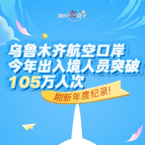 数说“新”变化丨刷新年度纪录！乌鲁木齐航空口岸今年出入境人员突破105万人次 ...