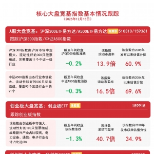大盘震荡调整，关注A500ETF易方达(159361)、沪深300ETF易方达(510310)投资价值 ...