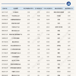 市场震荡调整，超20只基金单日跌逾4%