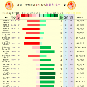 一张图：2025年12月16日黄金原油外汇股指“枢纽点+多空持仓信号”一览 ...