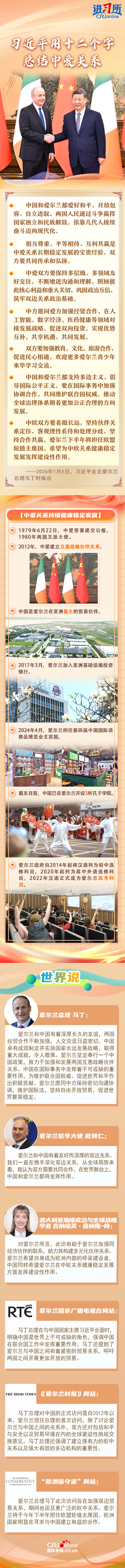 讲习所·中国与世界丨习近平用十二个字总结中爱关系