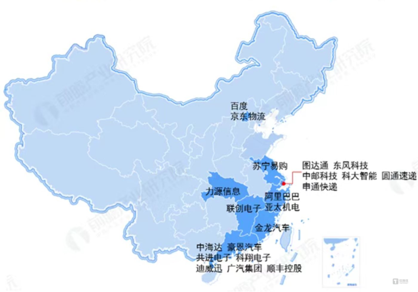 2025中国无人驾驶物流车上市公司分布